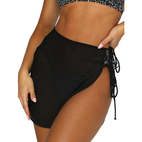 (S, Black) Saias transparentes com e mini. 1