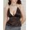(S, Brown) Dámský sexy top na zádech. 5