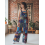 (XXXXL, Blue) Γυναικεία καλοκαιρινή φόρμα, τσέπες, κόκκινο/μπλε 6