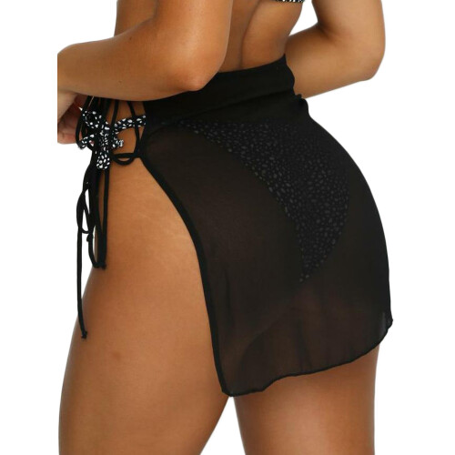 (M, Black) Saias transparentes com e mini. 2