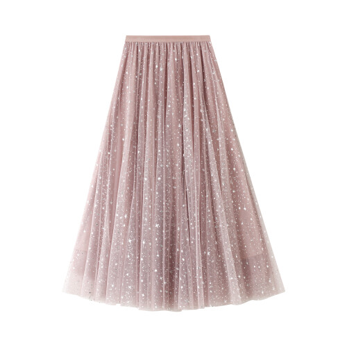 (One Size, Pink) Jupe longue en de soirée