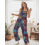 (XXXXL, Blue) Γυναικεία καλοκαιρινή φόρμα, τσέπες, κόκκινο/μπλε 8