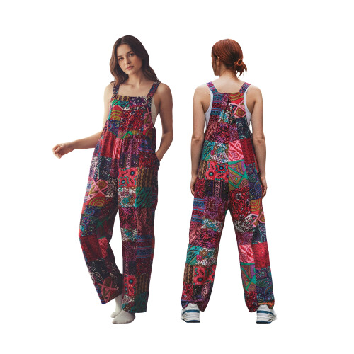 (XXXXXL, Red) Γυναικεία καλοκαιρινή φόρμα, τσέπες, κόκκινο/μπλε 2