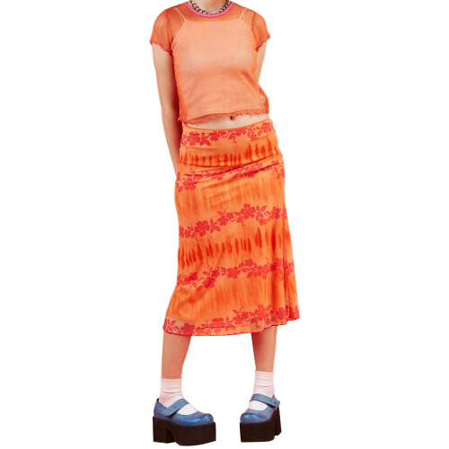 (S, Orange) Jupe femme à la plage 1