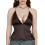 (S, Brown) Dámský sexy top na zádech. 2
