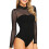 (XL, Black) Body sexy pour maille transparente 1