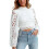 (S, White) Chemisier blanc femme au dos. 4