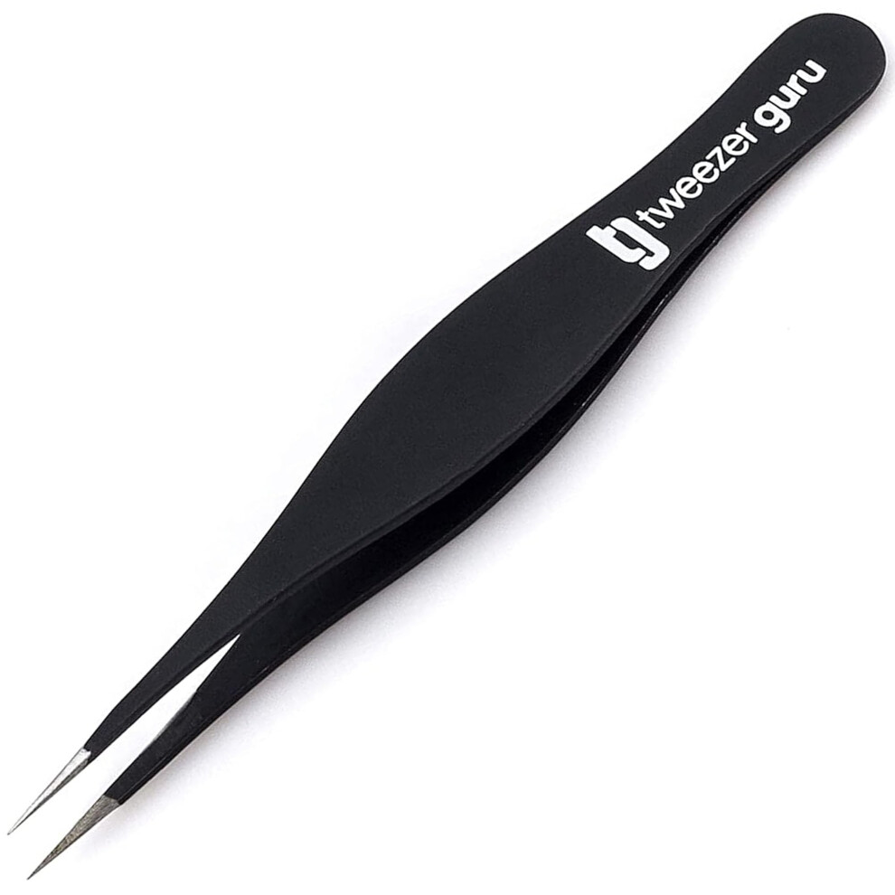 Tweezer Guru Pointed Tweezers For Ingrown Hair And Splinter Â Professional Stainless Steel Precision Tweezer For Eyebrows And Faci