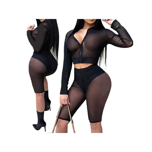 (2XL, Black) Γυναικείο σετ ρούχων Bodycon, καλοκαίρι 1