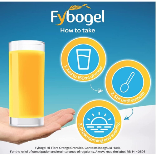 Fybogel Orange, 30 Sachets X2, Natural, Constipation Relief for Adults 1
