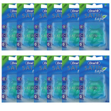 Oral-B Satin tape mint dental floss, 25 m, pack of 12, 12 x 25 m