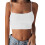 (S, White) Débardeur sexy pour tendance été. 1
