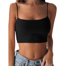 (L, Black) Débardeur sexy pour tendance été.