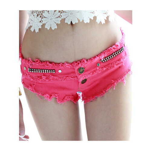 (L, Red) Short en jean la plage.