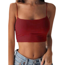 (L, Red) Débardeur sexy pour tendance été.