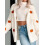 (S, White) Gilet cardigan ouvert et automne. 1