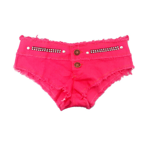 (L, Red) Short en jean la plage. 1