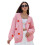 (M, Pink) Gilet cardigan ouvert et automne. 1