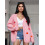 (S, Pink) Gilet cardigan ouvert et automne. 6
