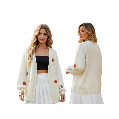 (M, White) Gilet cardigan ouvert et automne. 1
