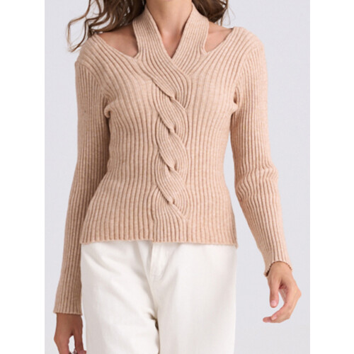 (L, Khaki) Pull en maille Vêtements décontractés. 2
