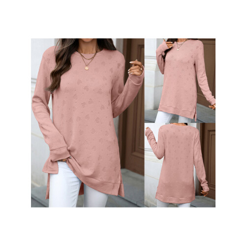 (XXL, Pink) Női bő szabású hétköznapi viselet 1