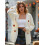 (S, White) Gilet cardigan ouvert et automne. 6