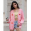 (M, Pink) Gilet cardigan ouvert et automne. 3