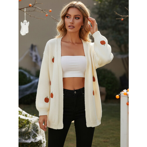 (M, White) Gilet cardigan ouvert et automne. 2