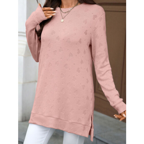 (L, Pink) Női bő szabású hétköznapi viselet 2