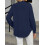 (XXL, Navy Blue) Γυναικεία Μακρυμάνικη Πουκάμισα, Φθινοπωρινές Μπλούζες 7