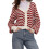 (S, Red) Gilet rayé pour et l'automne. 1