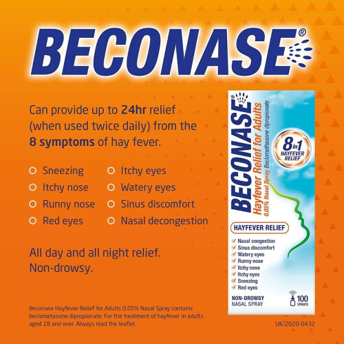 Hayfever Relief Nasal Spray for Adults, 100 Sprays 2