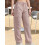 (XXL, Pink) Γυναικείο φαρδύ παντελόνι μονόχρωμο cargo 4