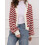 (S, Red) Gilet rayé pour et l'automne. 4