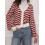 (S, Red) Gilet rayé pour et l'automne. 3