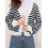 (L, Navy Blue) Gilet rayé pour et l'automne. 5