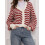 (S, Red) Gilet rayé pour et l'automne. 7