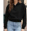 (L, Black) Pull ample d'automne haut décontracté 5