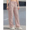 (XXL, Pink) Γυναικείο φαρδύ παντελόνι μονόχρωμο cargo 3