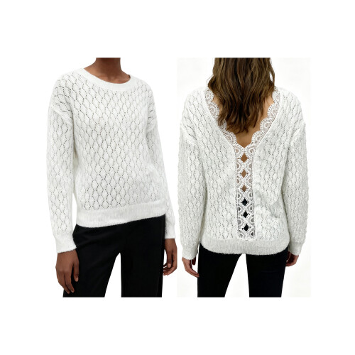 (S, White) Pull en maille et l'automne. 1