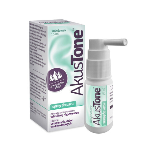 AFLOFARM AKUSTONE Spray - 15 ml - Earwax auricular - Wax Plugs.