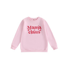 (XL, Pink Mom) Partnerlook-Sweatshirt für die Familie – Langärmelig, Rundhalsausschnitt, Buchstabenprint