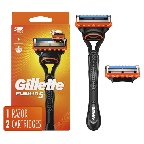 Gillette Gillette Fusion5 Men's Razor, Handle & 2 Blade Refills
