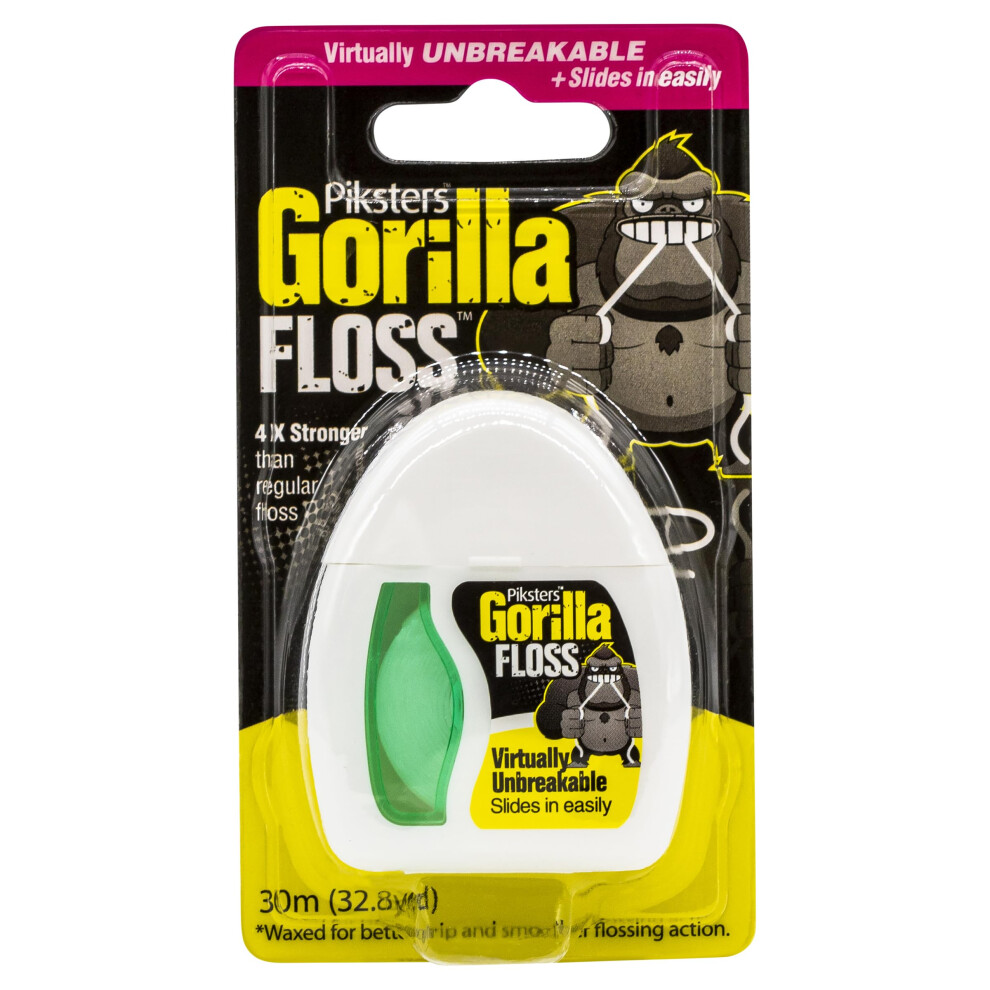 Piksters Gorilla Extra Strong Fine Thread Scrubbing Dental Floss. 30M
