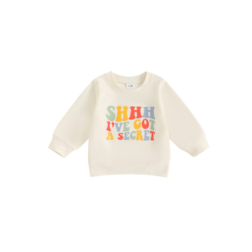 (18-24 Months, Beige) Παιδικό Φούτερ με Μακρυμάνικο Ρούχο