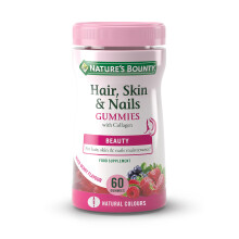 Nature's Bounty Hair, Skin and Nails Gummies - Pack of 60 Gummies, 30 Day Supply - with Collagen, Biotin, Zinc and Vitamins C and