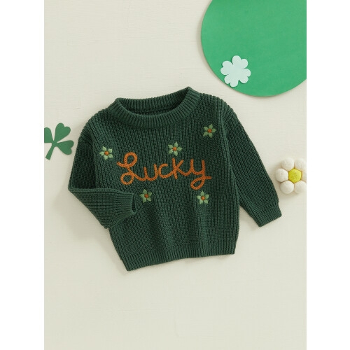 (9-12 Months, Army Green) Πουλόβερ για νήπια, Ιρλανδία, casual. 2