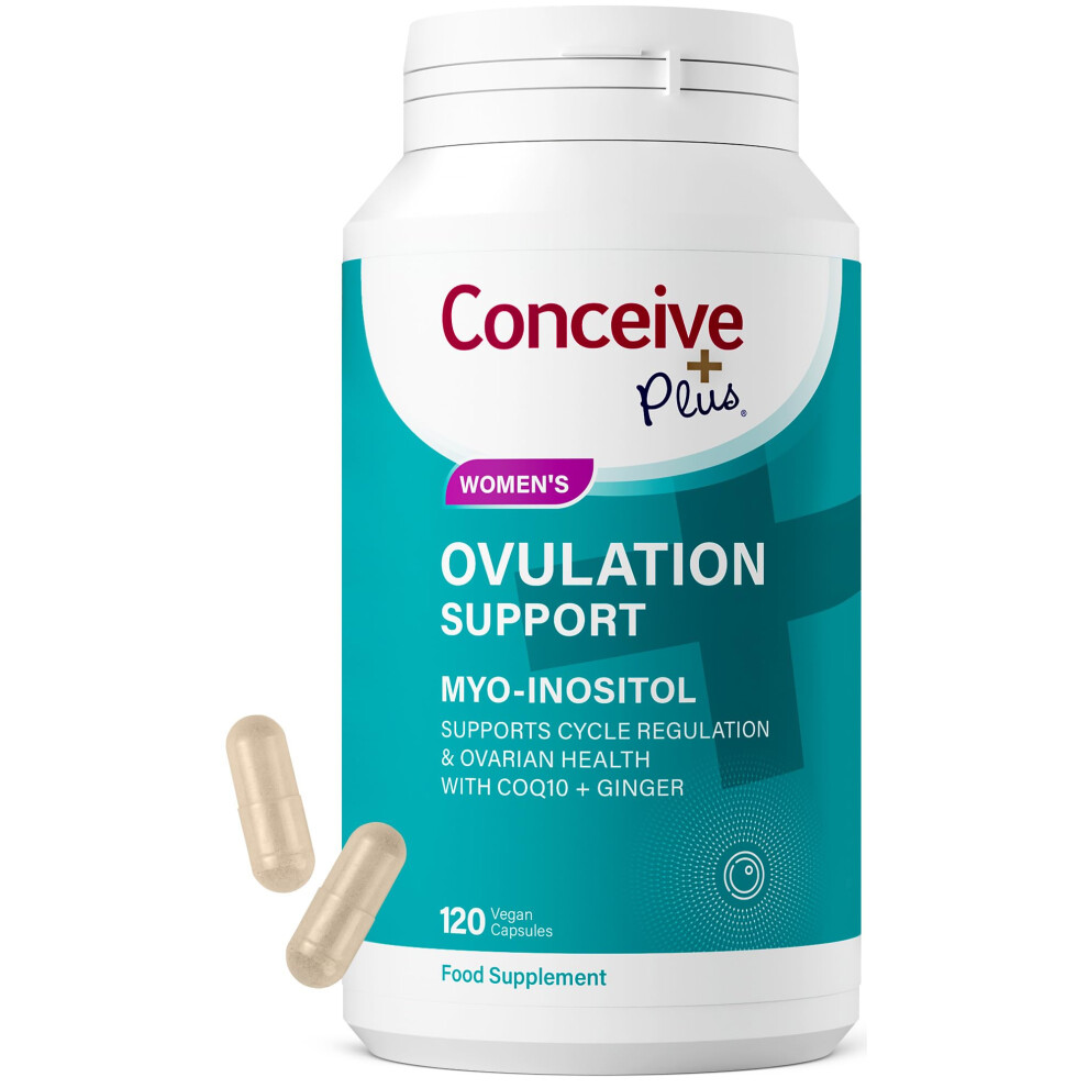 Conceive Plus Ovulation Support - Pcos Supplement With Myo-Inositol & D-Chiro Inositol, Folate, Ginger And Coq10 - Pregnancy Vitamins For Women - Hor