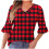 Γυναικεία Μπλούζα με Στάμπα και V-Neck, Πλισέ Μανίκια στο Τέταρτο, Βολάν – Άνετο 1